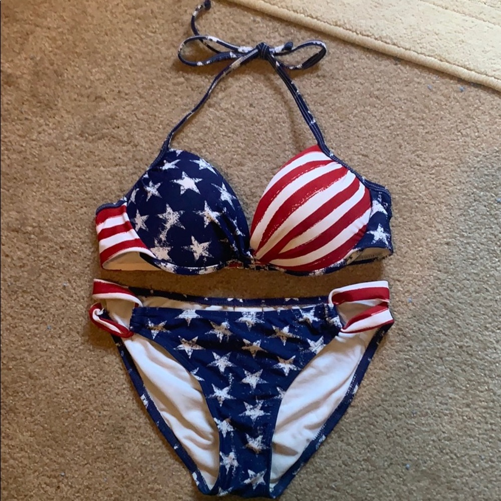 American Flag Push-up Bikini